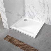 square acrylic white shower tray