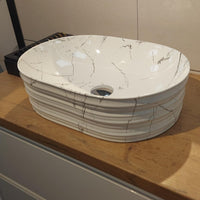 Citrine Marble Countertop Washbasin - Glacier Ceramic