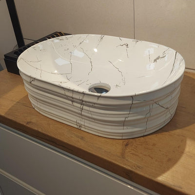 Citrine Marble Countertop Washbasin - Glacier Ceramic