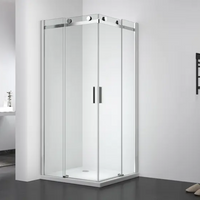 Accent 8mm Corner Entry Shower Enclosure - Chrome - 800mm 800mm - Bathroom Store Ireland