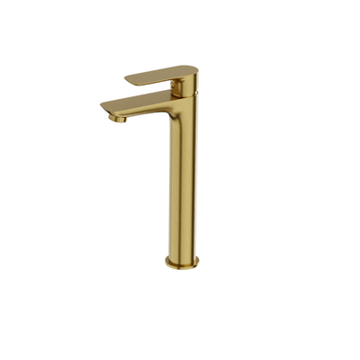 Spark High Basin Mixer Tap — Brushed Gold