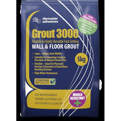 Tilemaster Grout 3000 Flexible Anti-Mould Wall & Floor Grout 5kg bag