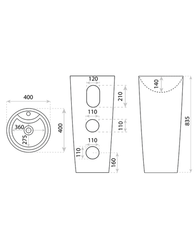 Uvas Freestanding Basin