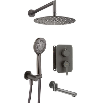 Arnika Concealed shower set, with bath spout - titanium - BXYYDQAM - Deante Product