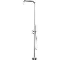 Silia Floor-mounted shower column, for garden or bathroom (outdoor/indoor) - brushed steel - NQS_F4GM - Deante Product