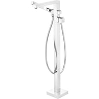 Blur Bath mixer, freestanding, with shower set - chrome - BQL_017M - Deante Kitchen Tap