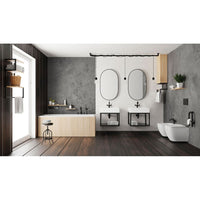 Temisto Bath mixer, 4-hole, with shower set - nero - BQT_N14D - Deante Kitchen Tap