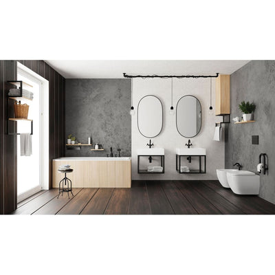 Temisto Bath mixer, 4-hole, with shower set - nero - BQT_N14D - Deante Kitchen Tap