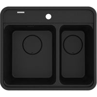 Momi Granite sink, 1.5-bowl - 580x700mm - metallic graphite - ZKM_G503 - Deante Kitchen Sink