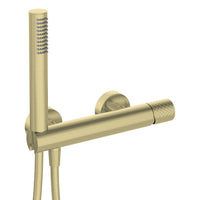 Silia Hexa Shower mixer, with shower set - brushed gold - BHS_R41M - Deante Kitchen Tap