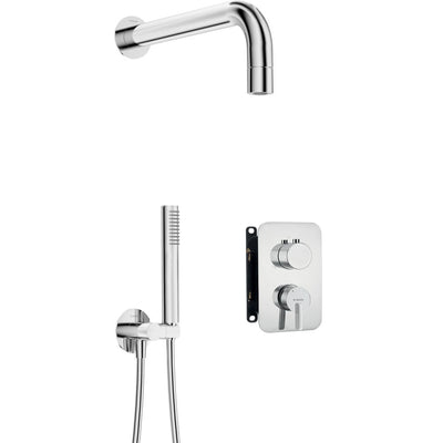 Silia Concealed shower set, with mixer BOX - with a small shower head - chrome - BXYZ0QSM - Deante Kitchen Tap