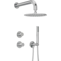 Silia Hexa Concealed shower set, with a shower head - brushed steel - NHS_F9YK - Deante Product