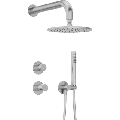 Silia Hexa Concealed shower set, with a shower head - brushed steel - NHS_F9YK - Deante Product