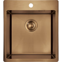 Olfato Precious Steel sink, 1-bowl - 400x450mm - brushed bronze - ZPO_C10A - Deante Kitchen Sink