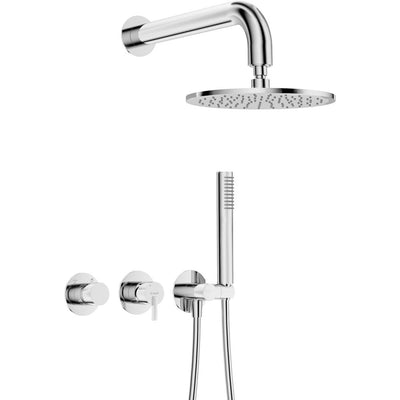Silia Concealed shower set, with a shower head - with horizontal mixer - chrome - NQS_00YK - Deante Kitchen Tap