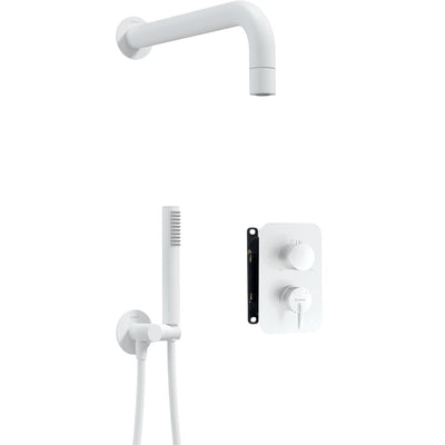 Silia Concealed shower set, with mixer BOX - with a small shower head - bianco - BXYZAQSM - Deante Kitchen Tap