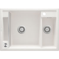 Magnetic granite sink, 1.5-bowl - 670x700mm - alabaster - ZRM_A503 - Deante Kitchen Sink