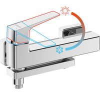 Blur Bath mixer, wall-mounted - with foldable spout - chrome - BQL_012M - Deante Kitchen Tap