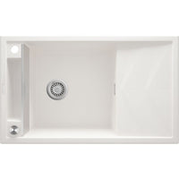 Magnetic granite sink, 1-bowl with drainer - 800x600mm - alabaster - ZRM_A113 - Deante Kitchen Sink