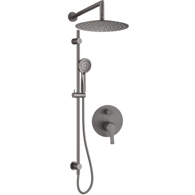 Arnika Concealed shower set, with sliding bar - with a shower head - titanium - NAC_D6QP - Deante Product