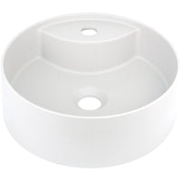 Silia Granite washbasin, countertop, with tap shelf - alabaster - CQS_AU4B - Deante Kitchen Tap