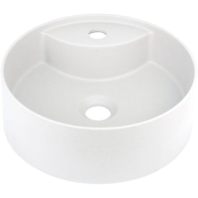 Silia Granite washbasin, countertop, with tap shelf - alabaster - CQS_AU4B - Deante Kitchen Tap