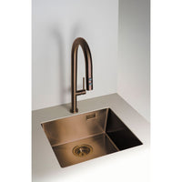 Olfato Precious Steel sink, 1-bowl - 400x450mm - brushed bronze - ZPO_C10A - Deante Kitchen Sink