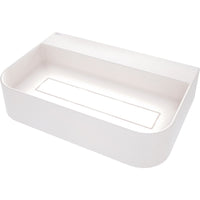 Arnika Granite washbasin, countertop, with tap shelf - with cover plate - 605x405mm - alabaster - CQA_AU6S - Deante Kitchen Tap