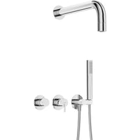 Silia Concealed shower set, with a fixed shower head - with horizontal mixer - chrome - NQS_00XK - Deante Kitchen Tap