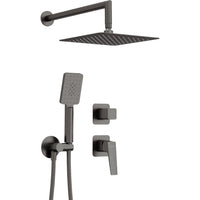 Blur Concealed shower set - 250x250mm - titanium - NQL_D9YK - Deante Product