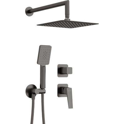 Blur Concealed shower set - 250x250mm - titanium - NQL_D9YK - Deante Product