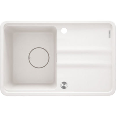 Momi Granite sink, 1-bowl with drainer - 630x450mm - alabaster - ZKM_A11A - Deante Kitchen Sink
