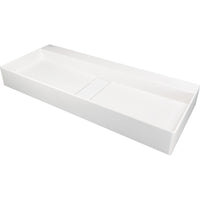 Blur Granite washbasin, countertop - with cover plate - 800x400mm - alabaster - CQB_AU8S - Deante Product