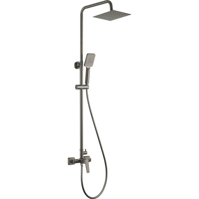 Blur Shower column, with shower mixer - 250x250mm - titanium - NQL_D4XM - Deante Kitchen Tap