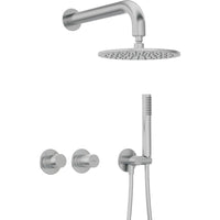 Silia Hexa Concealed shower set, with a shower head - with horizontal mixer - brushed steel - NHS_F0YK - Deante Kitchen Tap