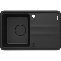 Momi Granite sink, 1-bowl with drainer - 630x450mm - metallic graphite - ZKM_G11A - Deante Kitchen Sink