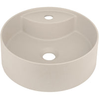 Silia Granite washbasin, countertop, with tap shelf - beige - CQS_5U4B - Deante Kitchen Tap