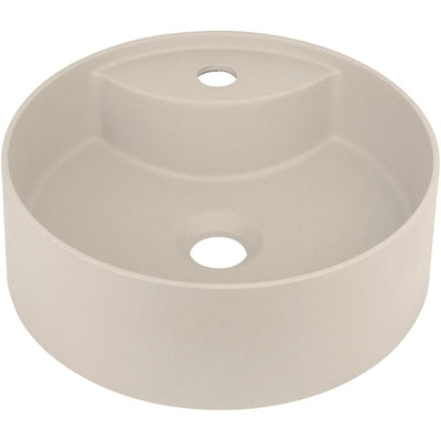 Silia Granite washbasin, countertop, with tap shelf - beige - CQS_5U4B - Deante Kitchen Tap