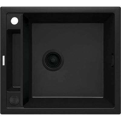 Magnetic granite sink, 1-bowl - 540x600mm - nero - ZRM_N103 - Deante Kitchen Sink