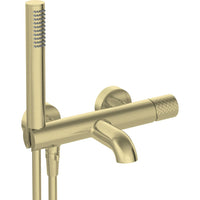 Silia Hexa Bath mixer, with shower set - brushed gold - BHS_R11M - Deante Kitchen Tap