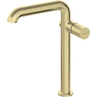 Silia Hexa Washbasin tap, tall, with rectangular spout - brushed gold - BHS_R24K - Deante Kitchen Tap