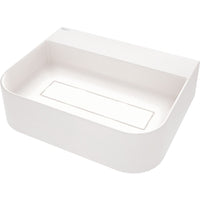 Arnika Granite washbasin, countertop, with tap shelf - with cover plate - 505x405mm - alabaster - CQA_AU5S - Deante Kitchen Tap