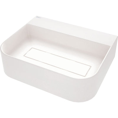Arnika Granite washbasin, countertop, with tap shelf - with cover plate - 505x405mm - alabaster - CQA_AU5S - Deante Kitchen Tap