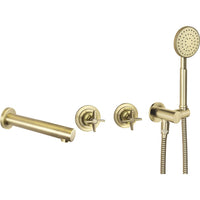 Temisto Bath mixer, concealed, with shower set - brass - BQT_M18P - Deante Kitchen Tap