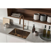 Olfato Precious Steel sink, 1-bowl - 500x600mm - brushed bronze - ZPO_C10B - Deante Kitchen Sink