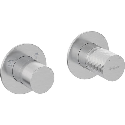 Silia Hexa Shower mixer, with shower switch - horizontal - brushed steel - BHS_F46P - Deante Kitchen Tap