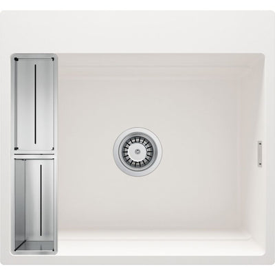 Magnetic granite sink, 1-bowl - 520x600mm - alabaster - ZRM_A10A - Deante Kitchen Sink