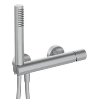 Silia Hexa Shower mixer, with shower set - brushed steel - BHS_F41M - Deante Kitchen Tap