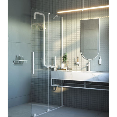 Silia Mirror, hanging, in a frame - bianco - ADI_A851 - Deante Product