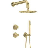 Silia Hexa Concealed shower set, with a shower head - brushed gold - NHS_R9YK - Deante Product